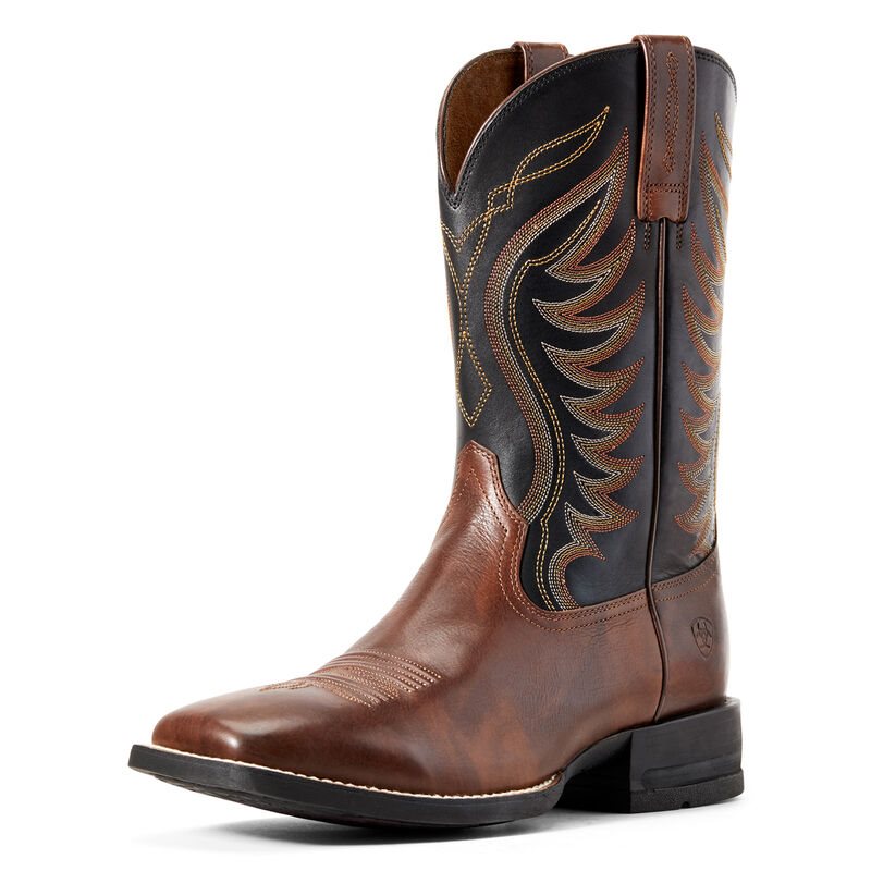 Ariat Amos - Western Laarzen Rood Bruin / Zwart Heren - 15823-433